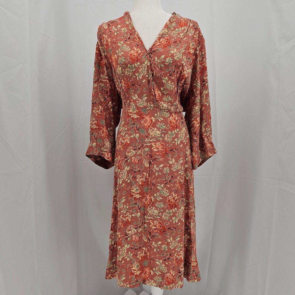 April Cornell Modern Prairie Dress Women’s Size 3X Boho Floral Smocked sides